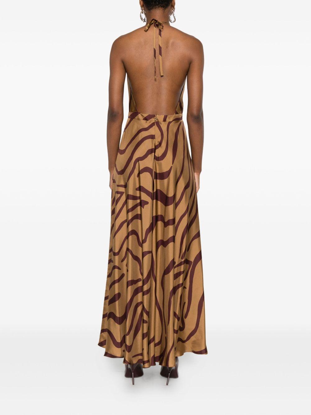 halter-neck swirl-print maxi dress Product Image