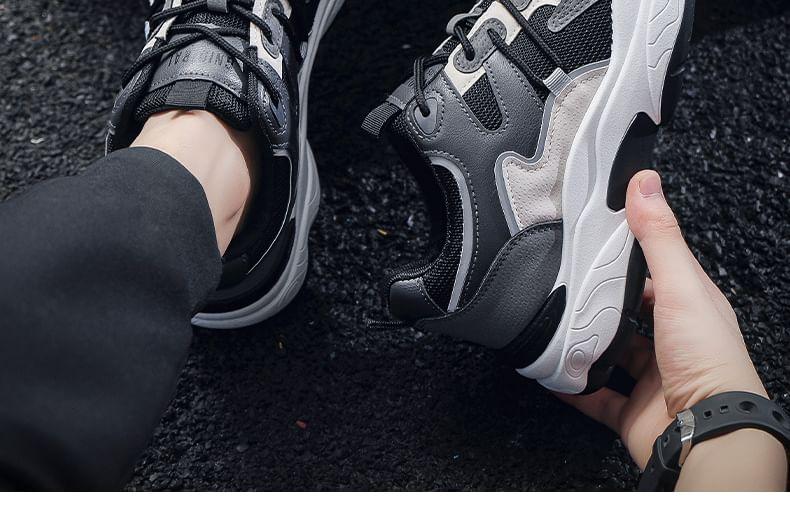 Color Block Platform Sneakers Product Image