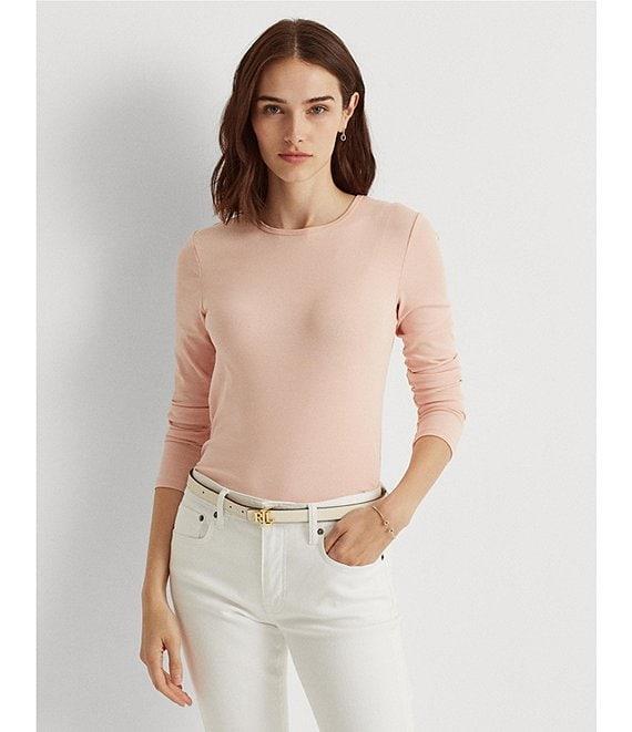 Lauren Ralph Lauren Long Sleeve Stretch Cotton T-Shirt Product Image