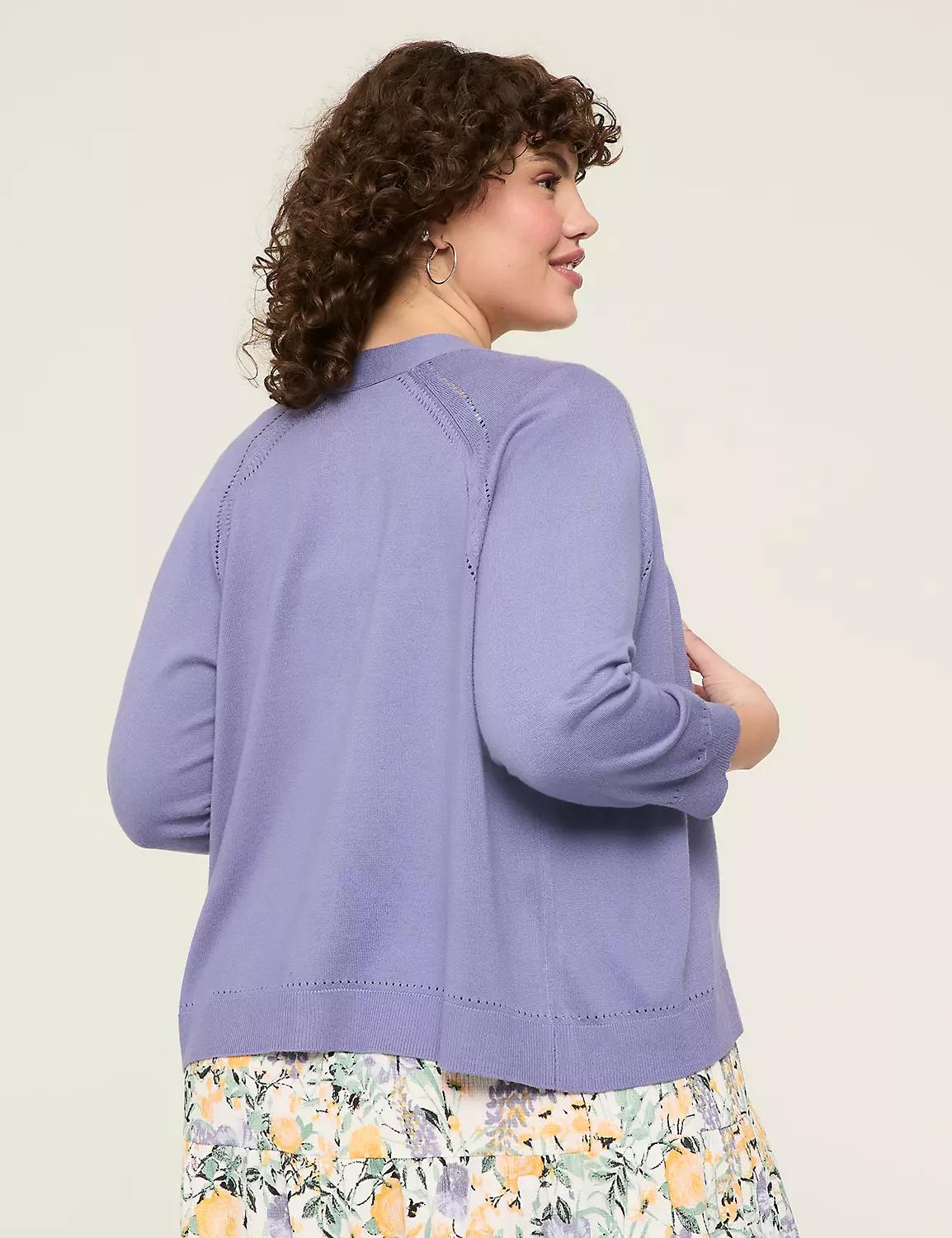 3/4-Sleeve Open-Front Shrug Product Image