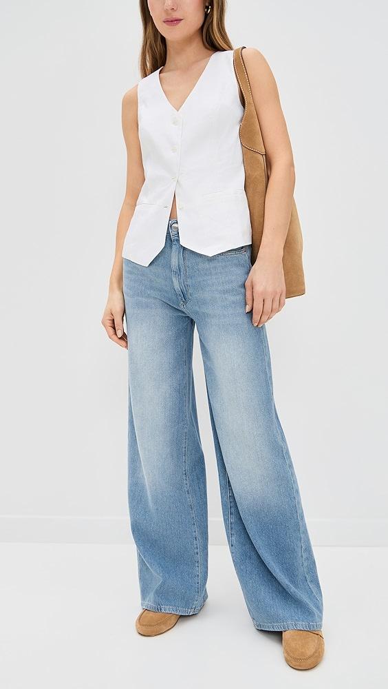 DL1961 DL Aura Hepburn Wide Leg High Rise Jeans | Shopbop Product Image