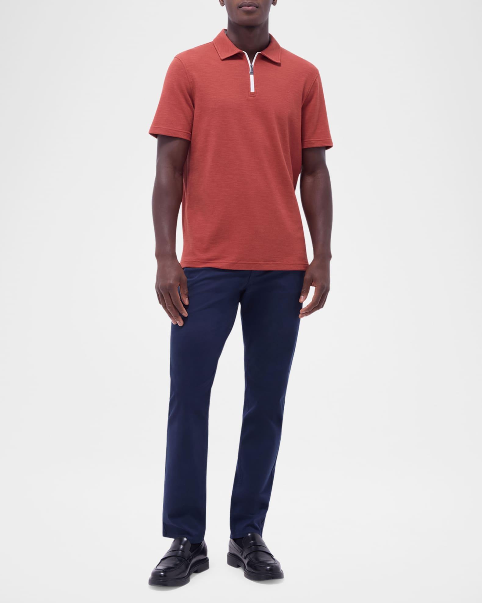 Men's Stretch Quarter-Zip Polo Shirt Product Image