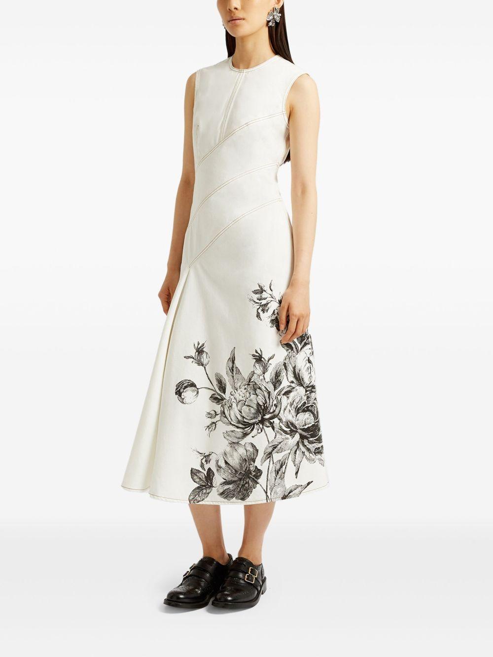 floral-print sleeveless midi dress  Product Image