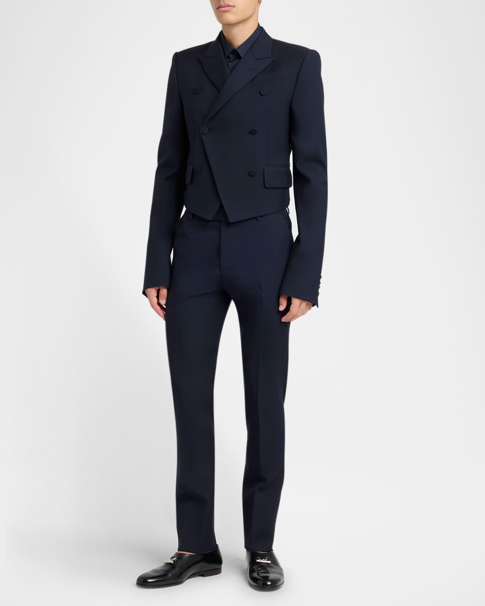 Men's Double-Breasted Shrunken Blazer Product Image