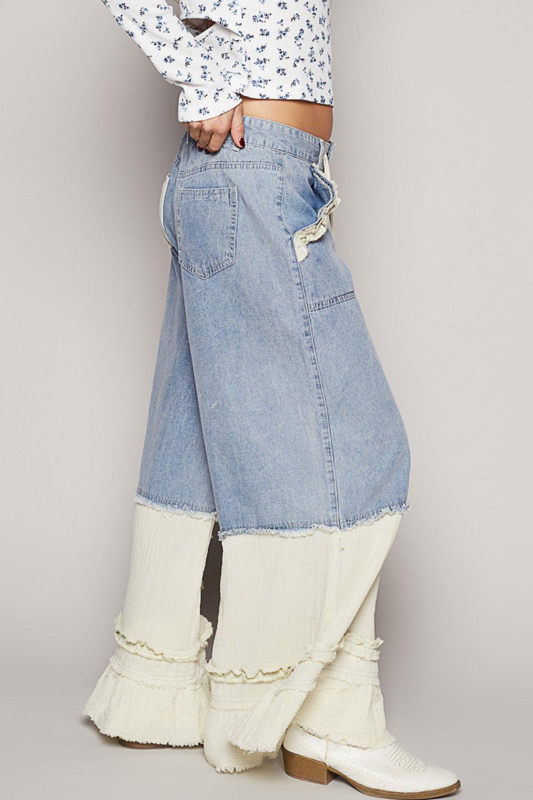 WIDE DENIM PANTS Product Image
