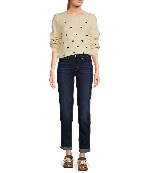 Sadie & Sage Heart Eyes Embroidered Sweater Product Image