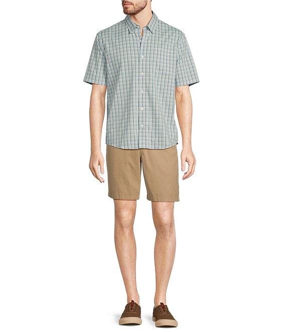 L.L.Bean Comfort Performance Stretch Plaid Short Sleeve Woven Shirt Product Image