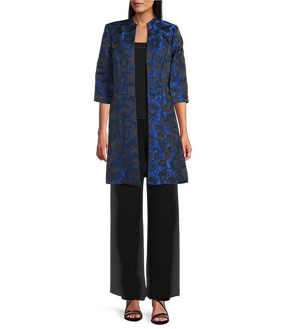 Alex Evenings Floral Print Duster 2-Peice Jacket Set Product Image