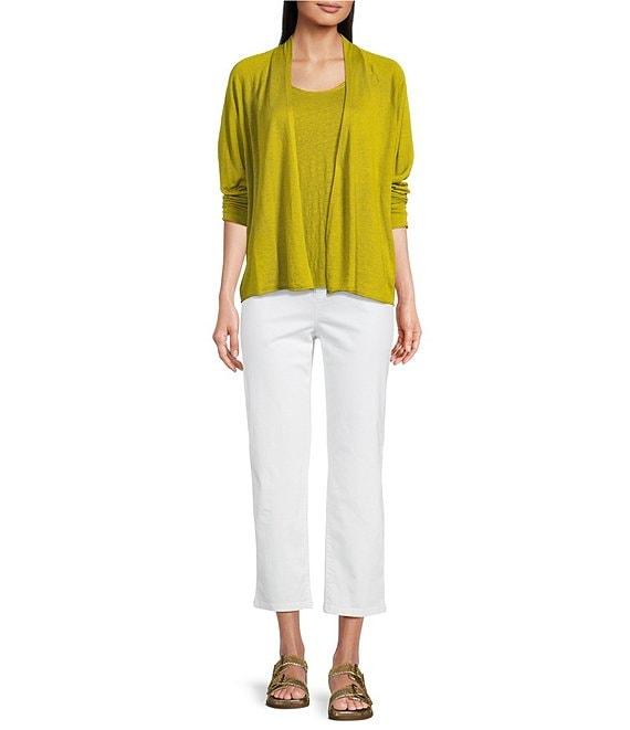 Eileen Fisher Organic Linen Jersey Scoop Neck Sleeveless Tank Product Image