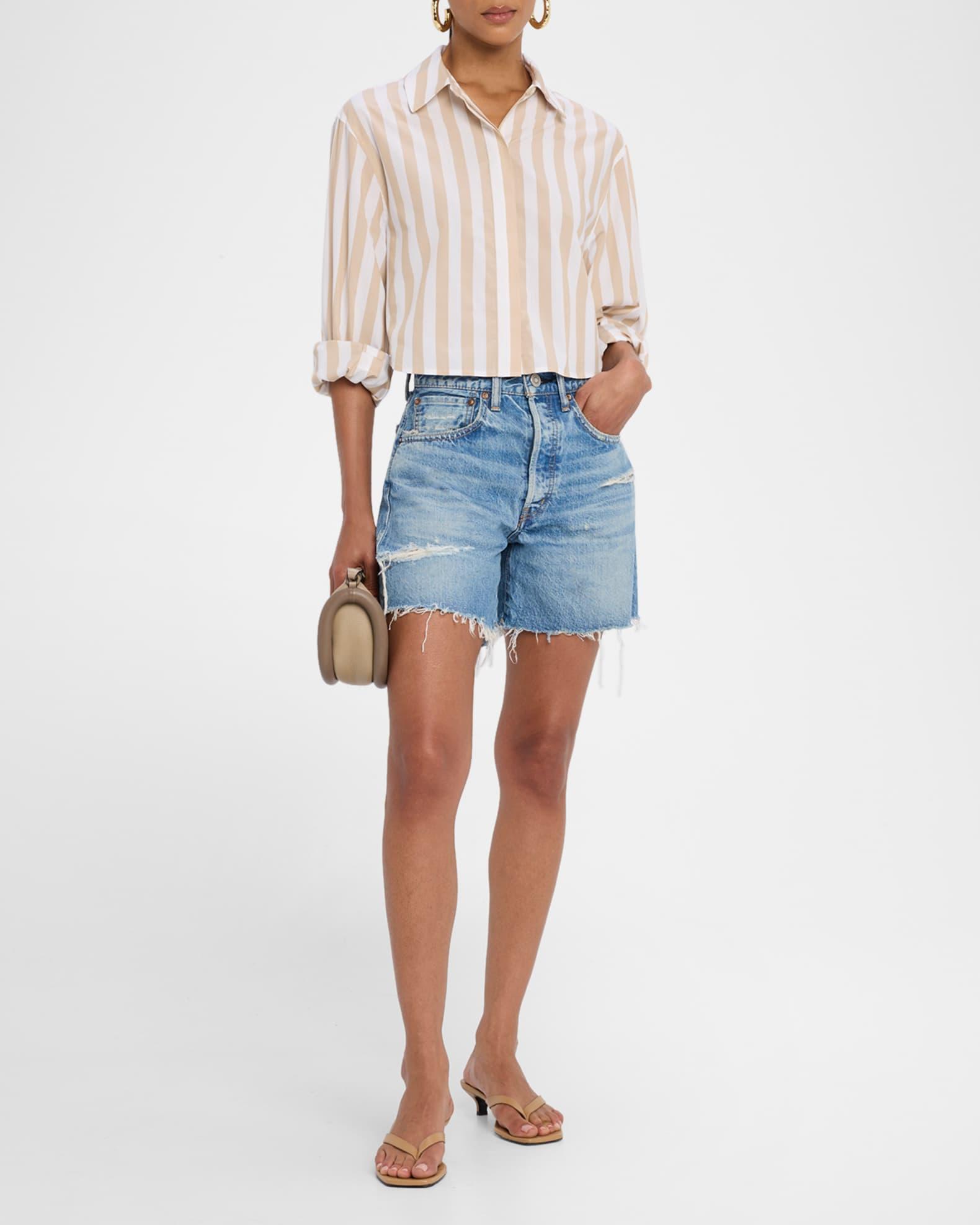 Kensington Distressed Denim Shorts Product Image