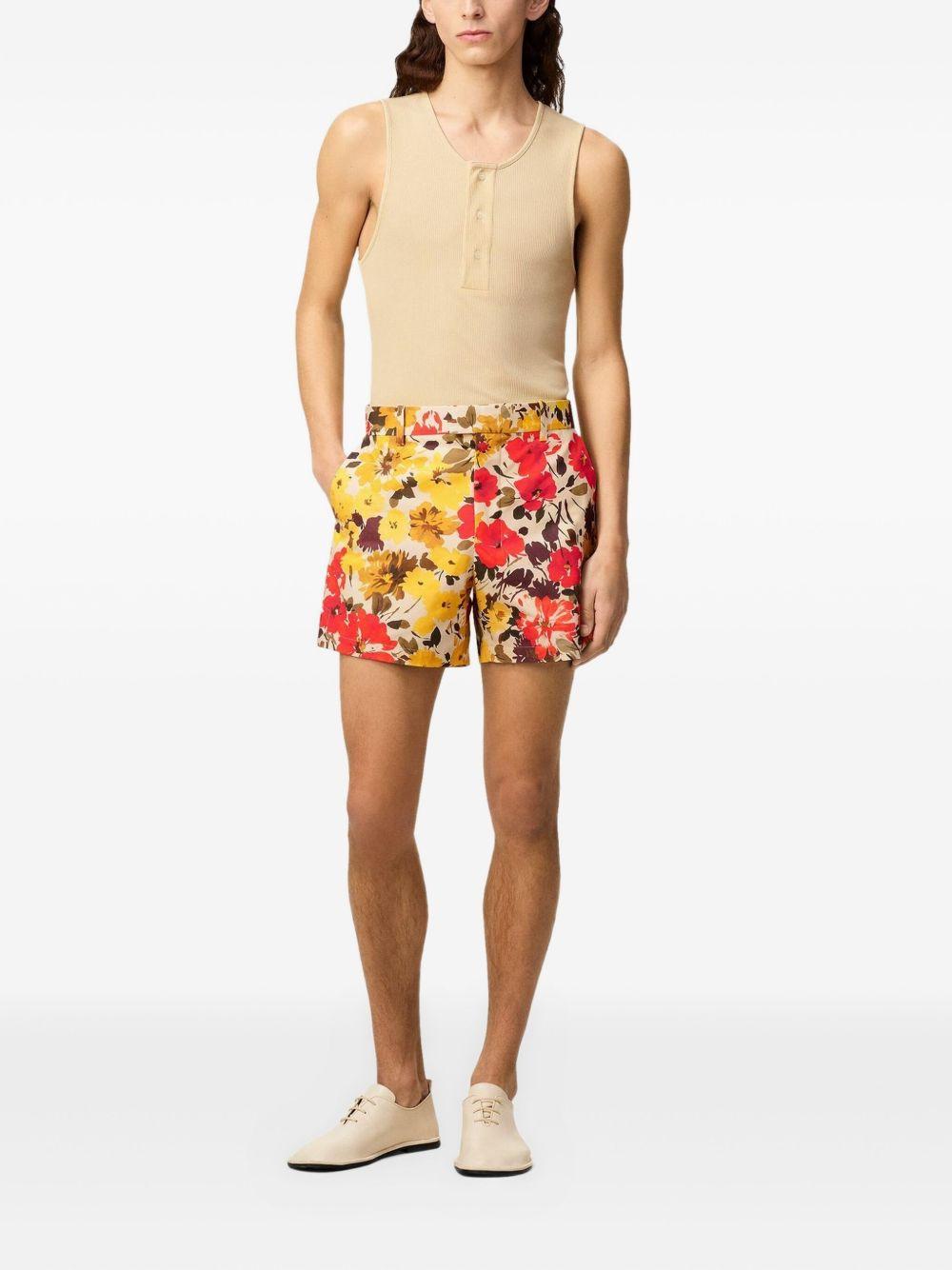 floral-print cotton shorts Product Image