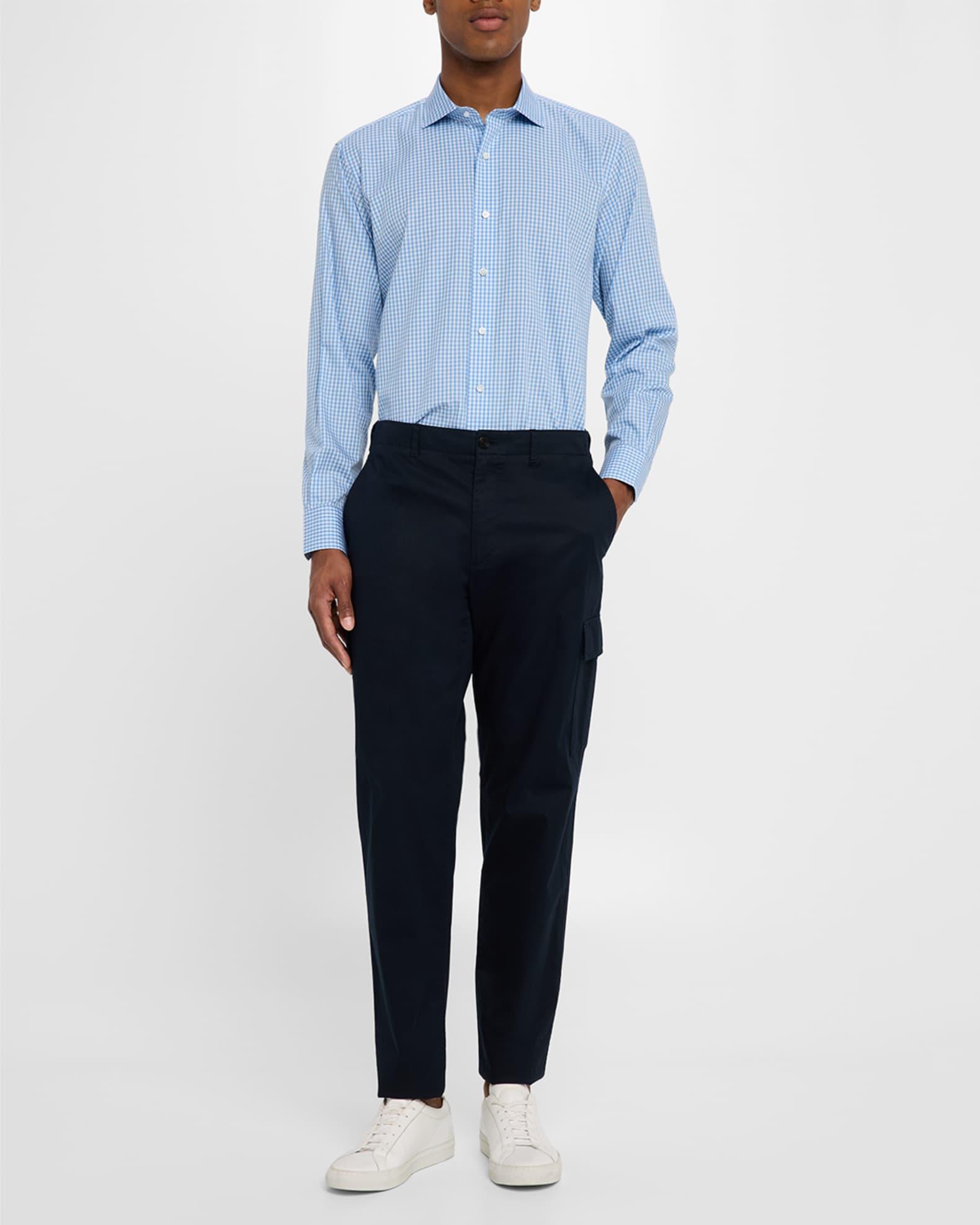 Men's Capri Cotton Mini-Plaid Sport Shirt Product Image