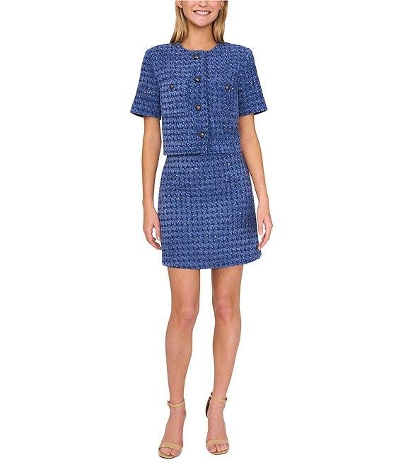 CeCe Tweed A-Line Mini Skirt Product Image