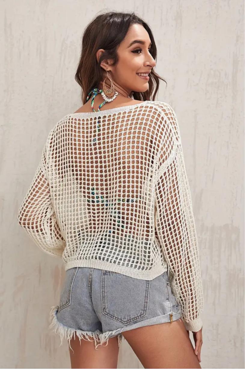 V-Neck Twist Hollow Out Top Product Image