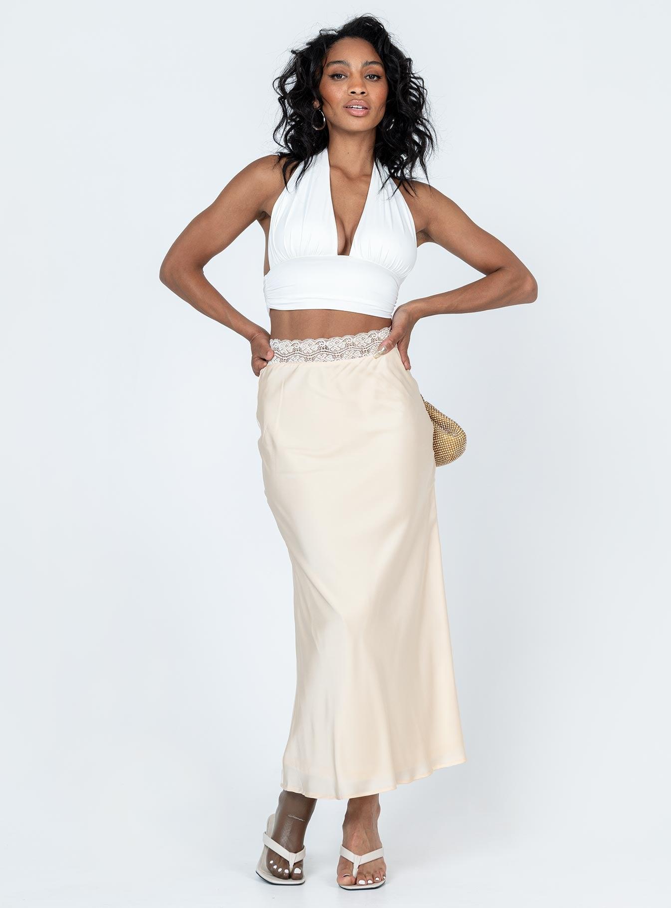 The Charmaine Maxi Skirt Cream Product Image