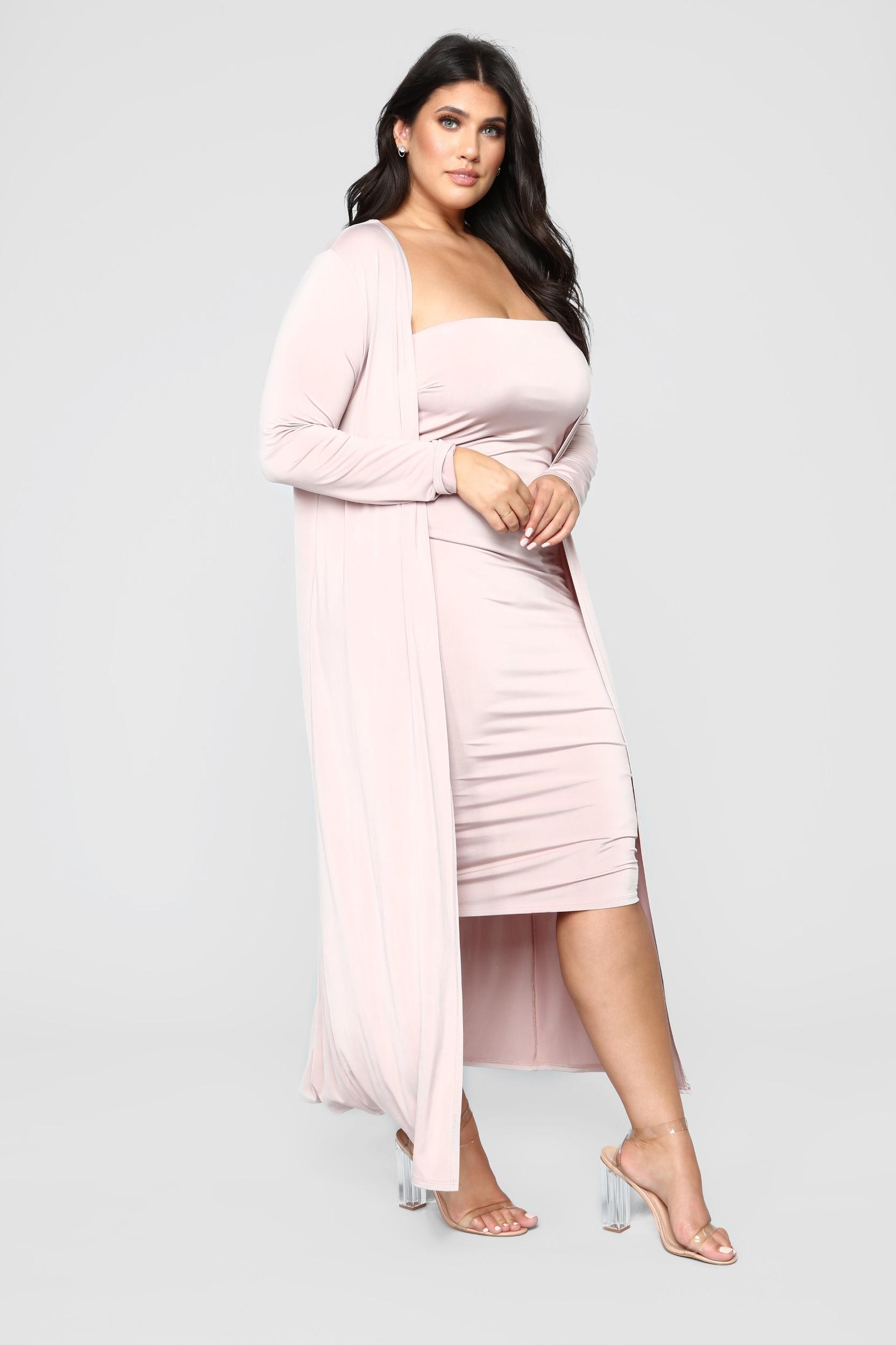 Still Fallin' For Him Dress Set - Mauve Product Image