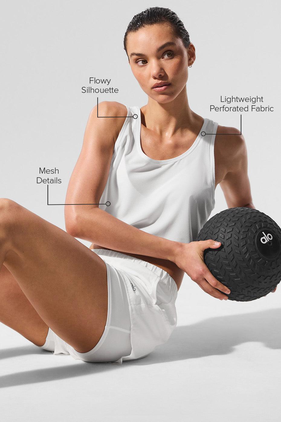 Cropped Sport Star Tank - White Product Image