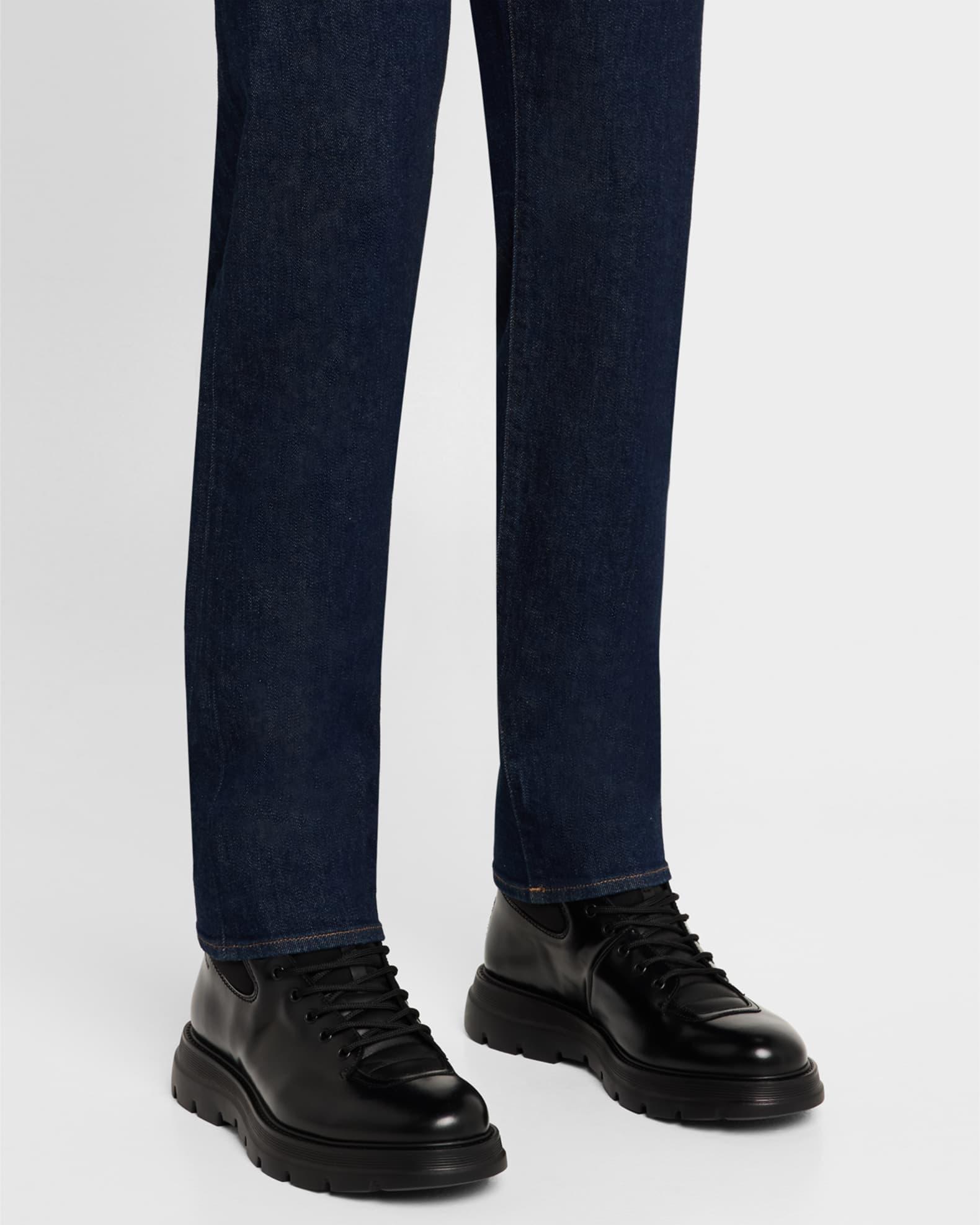 Men's Adam Leather and Neoprene Combat Boots Product Image