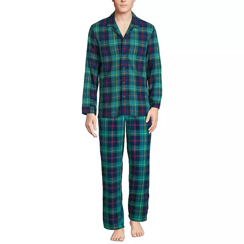 Mens Lands End Flannel Pajama Shirt Product Image