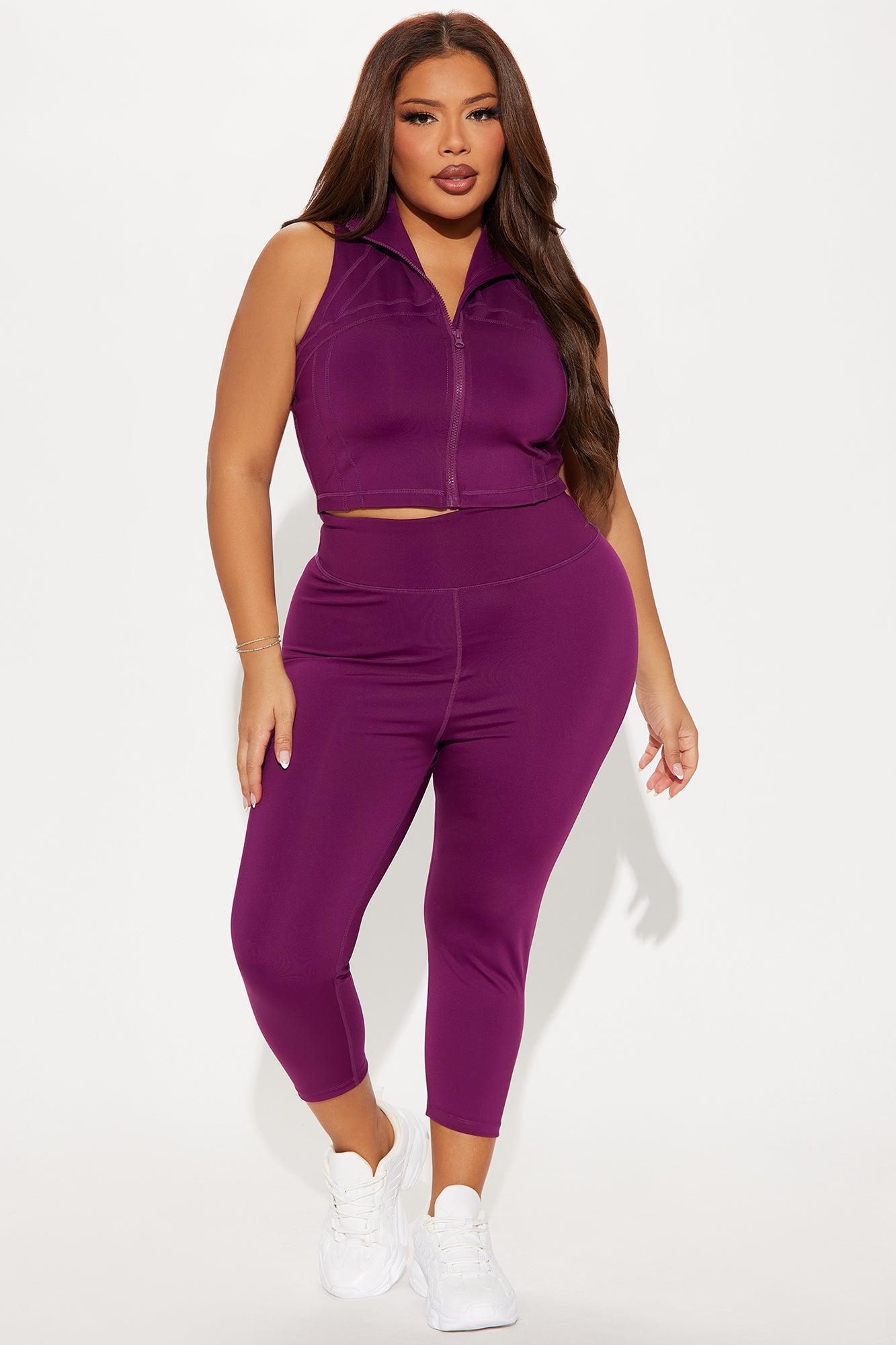 Take A Spin Elevate Active Top - Plum Product Image