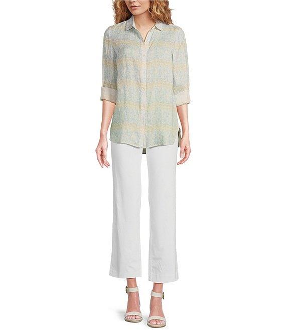 J.McLaughlin Anisa Knit Flat Front Straight Leg Crop Pants Product Image