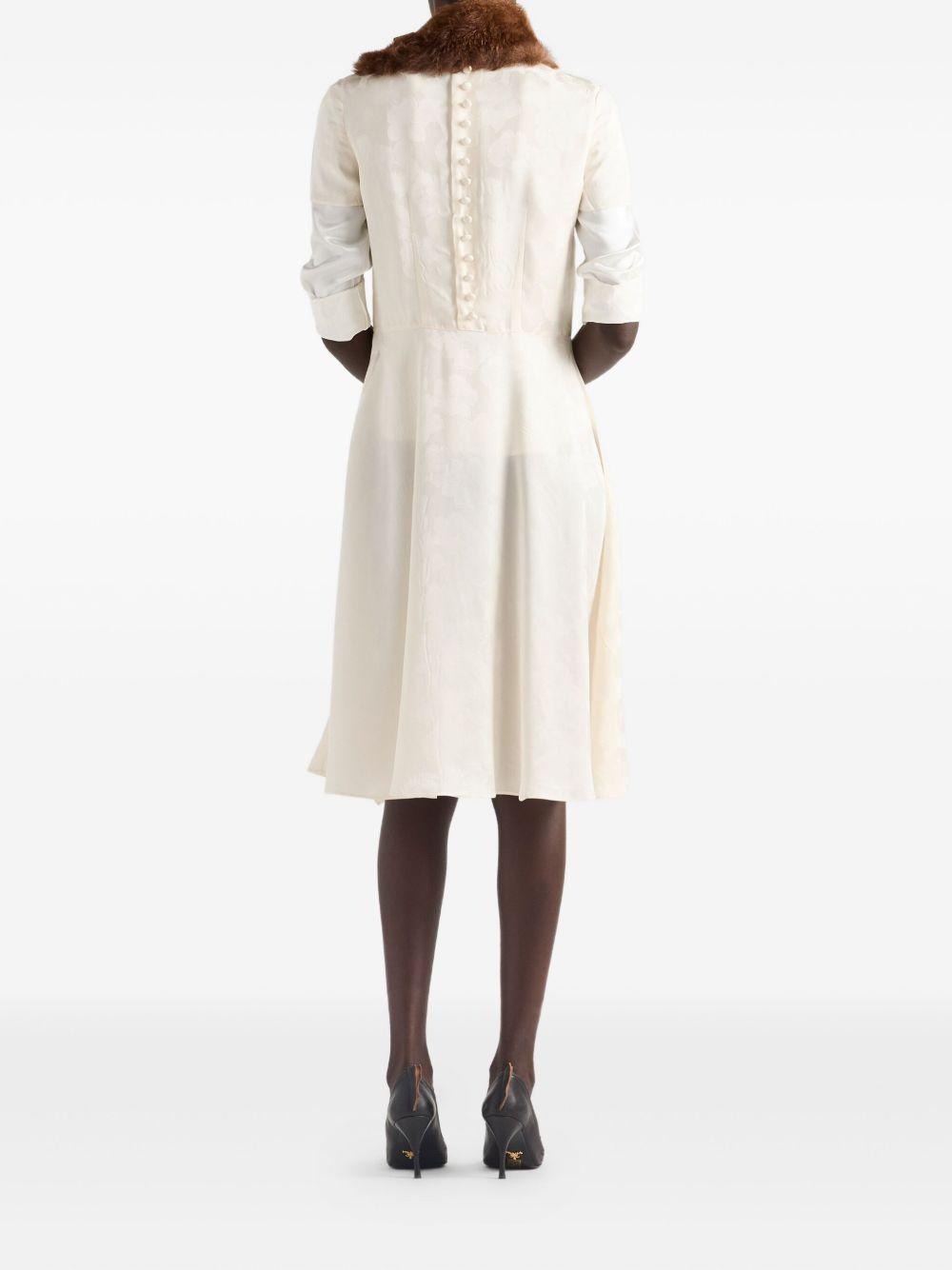 floral jacquard midi dress Product Image