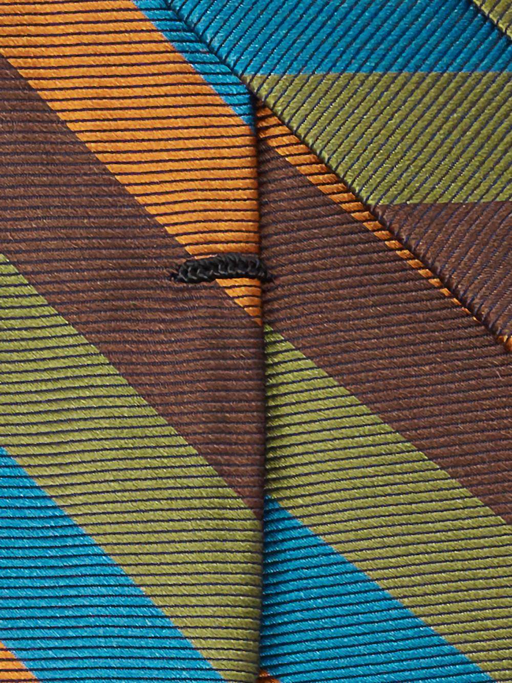 Stripe Woven Silk Tie - Multi Product Image