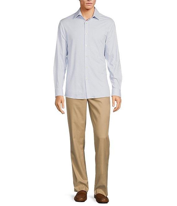 Hart Schaffner Marx State Street Essentials Albini 4FLEX Long Sleeve Printed Coat Front Shirt Product Image