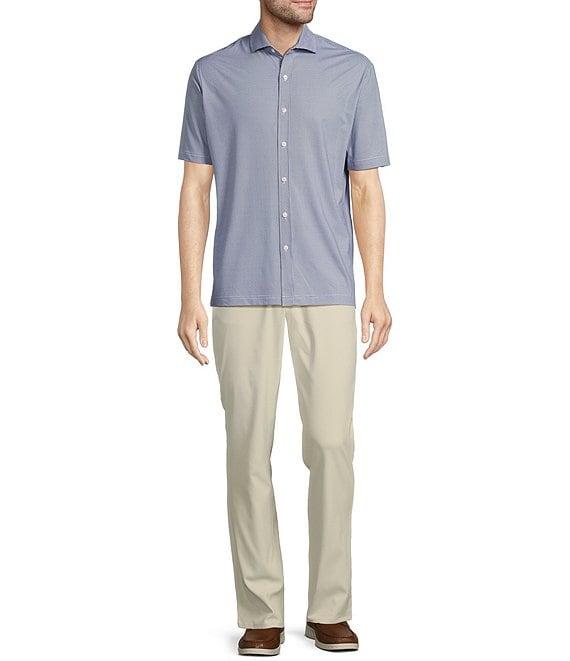 Hart Schaffner Marx Luxury Performance Short Sleeve Houndstooth Coatfront Shirt Product Image