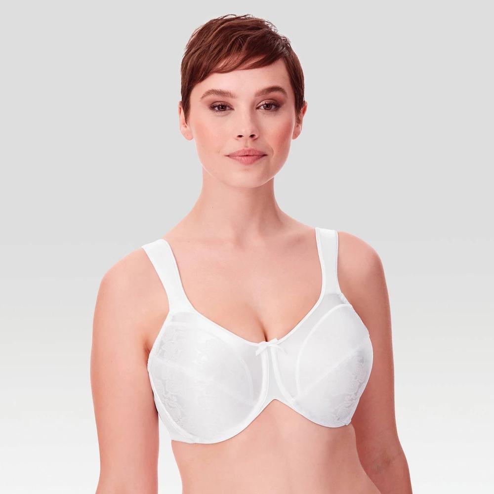 Bali Women's Satin Tracings Underwire Minimizer Bra 3562 White - 40DDD Product Image