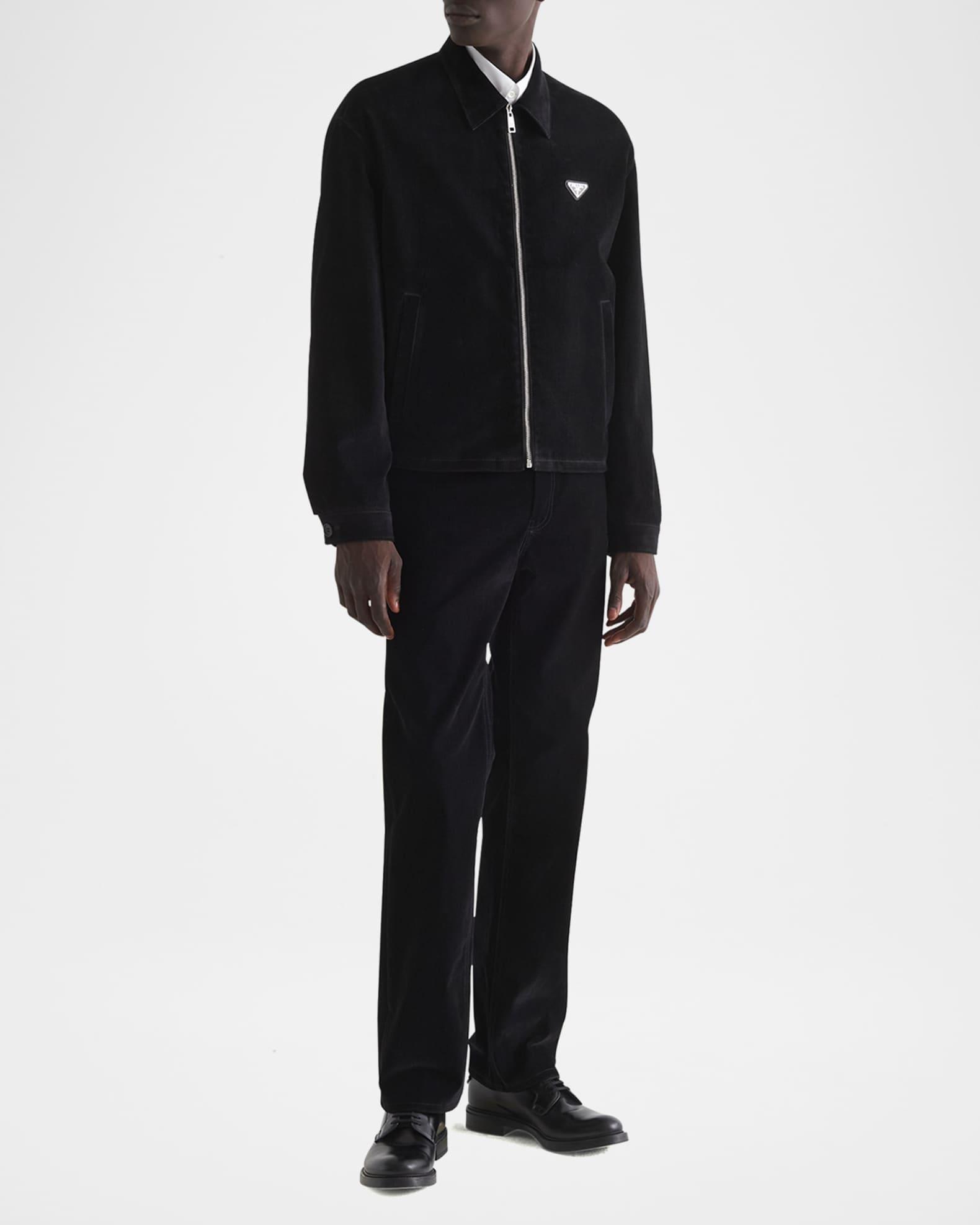 Men's Velvet Denim Blouson Jacket Product Image