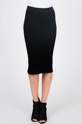 Maya's Place Ribbed Midi Skirt Product Image