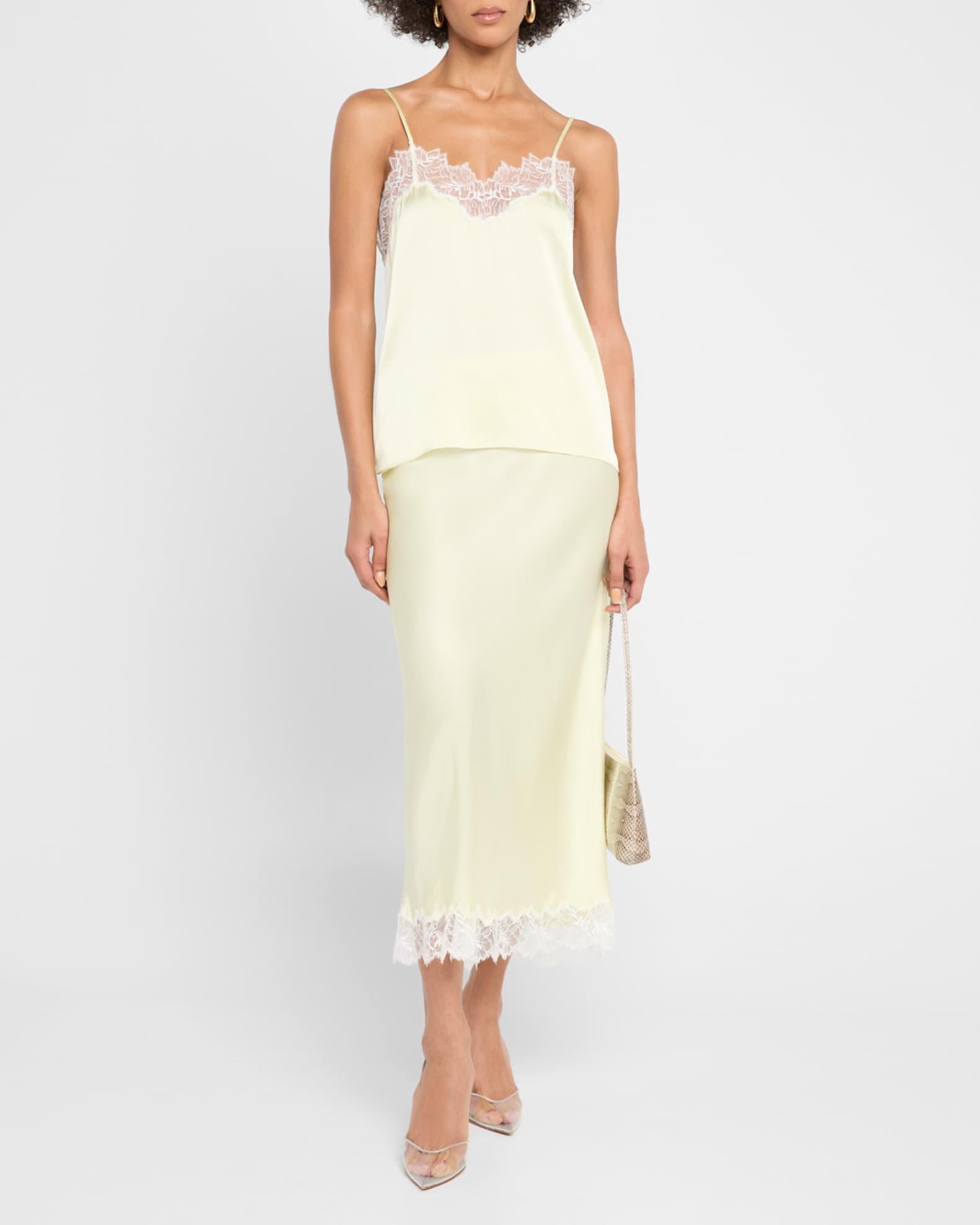 Miranda Scalloped Lace Bias-Cut Skirt Product Image