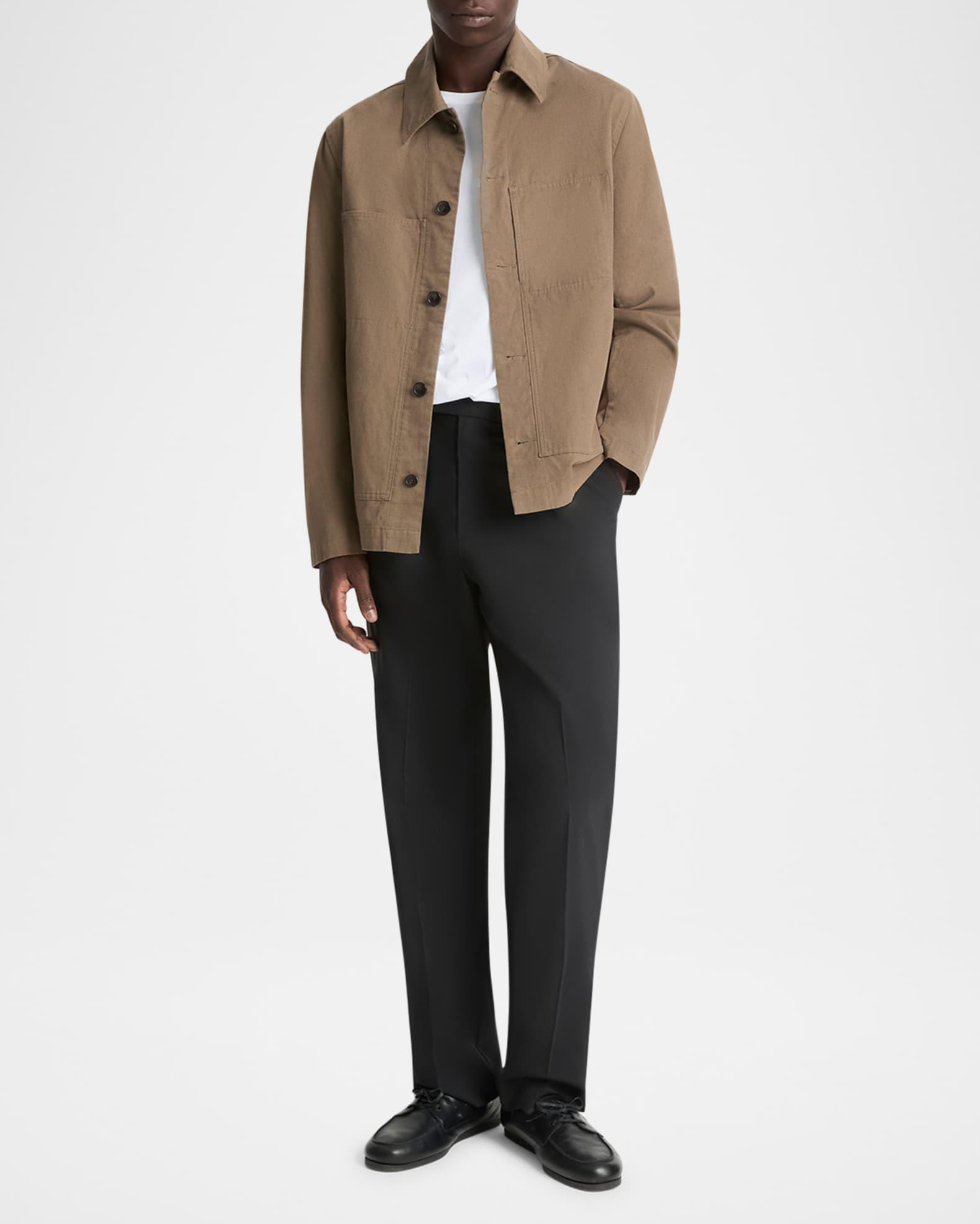 Men's Cotton-Linen Utility Chore Jacket Product Image