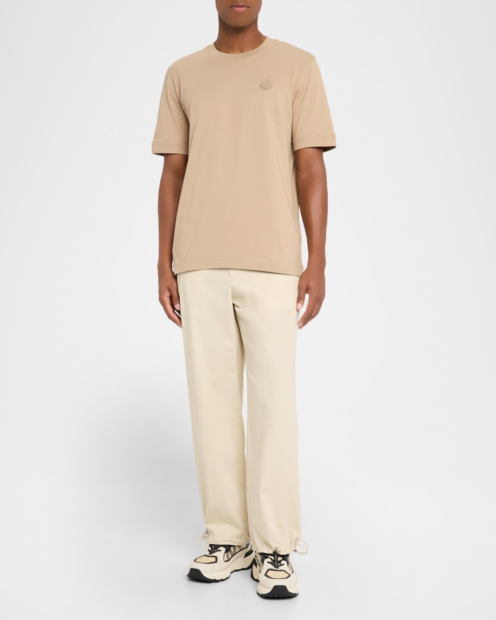 Men's Leather Logo Crewneck T-Shirt Product Image