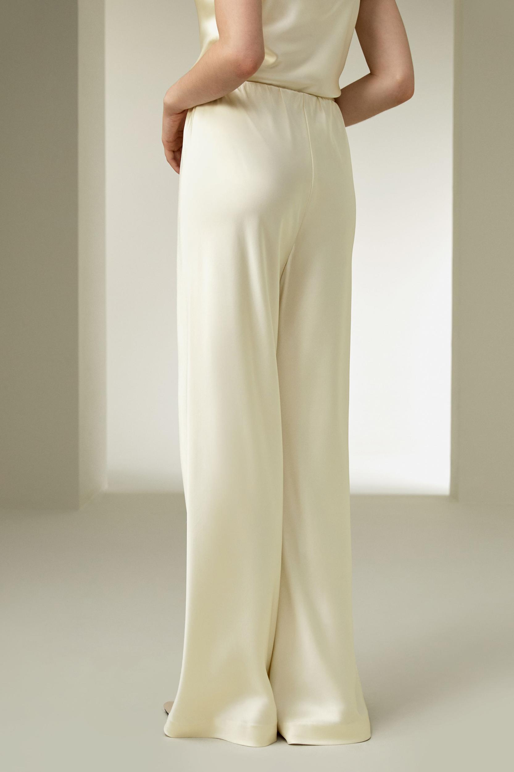 LILYSILK Silk Pants Women - Lily White 100 Silk - Classic Relaxed Fit Pants Petite 8 Product Image