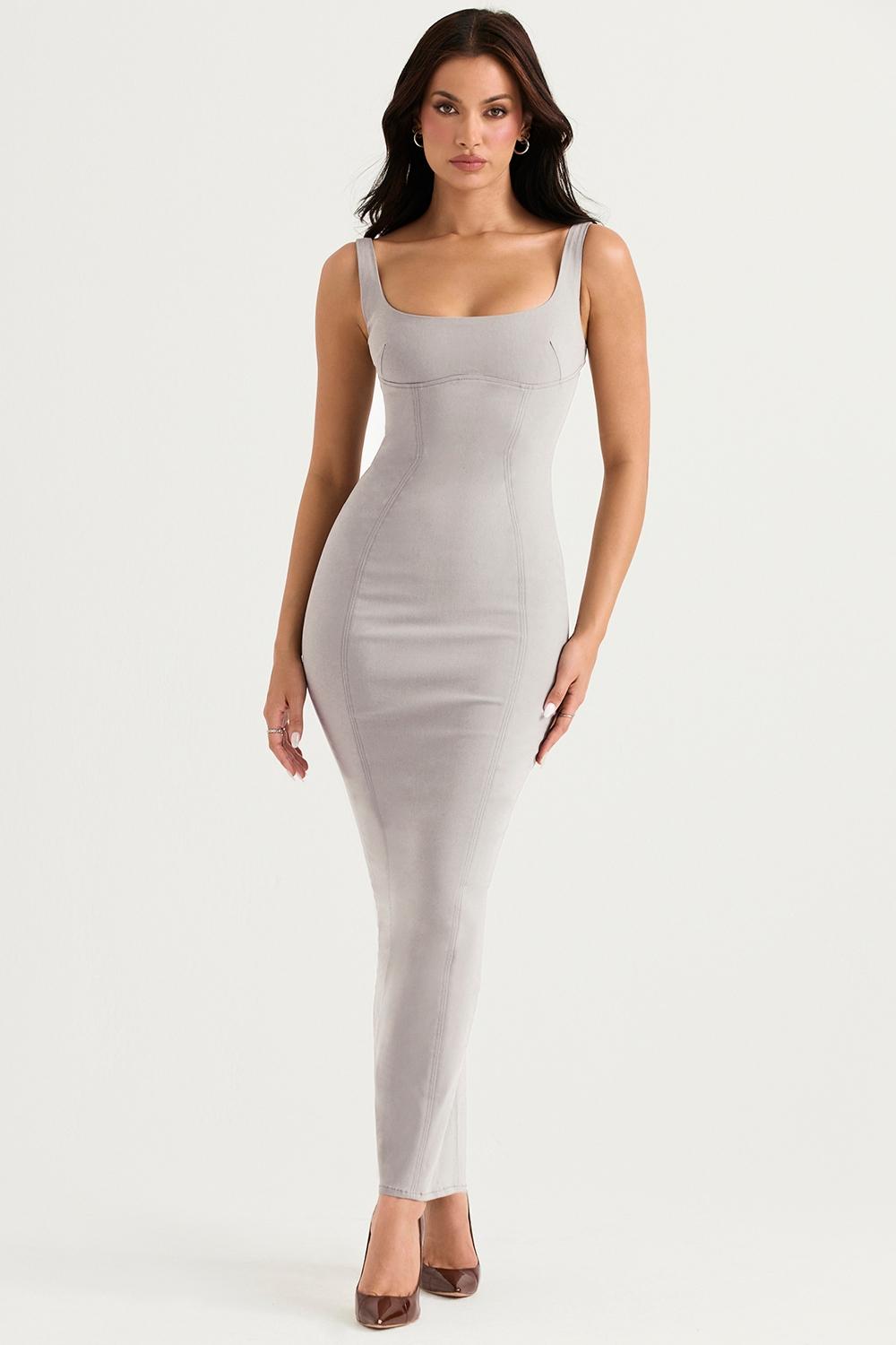 Rea  smoke bodycon maxi dress Product Image