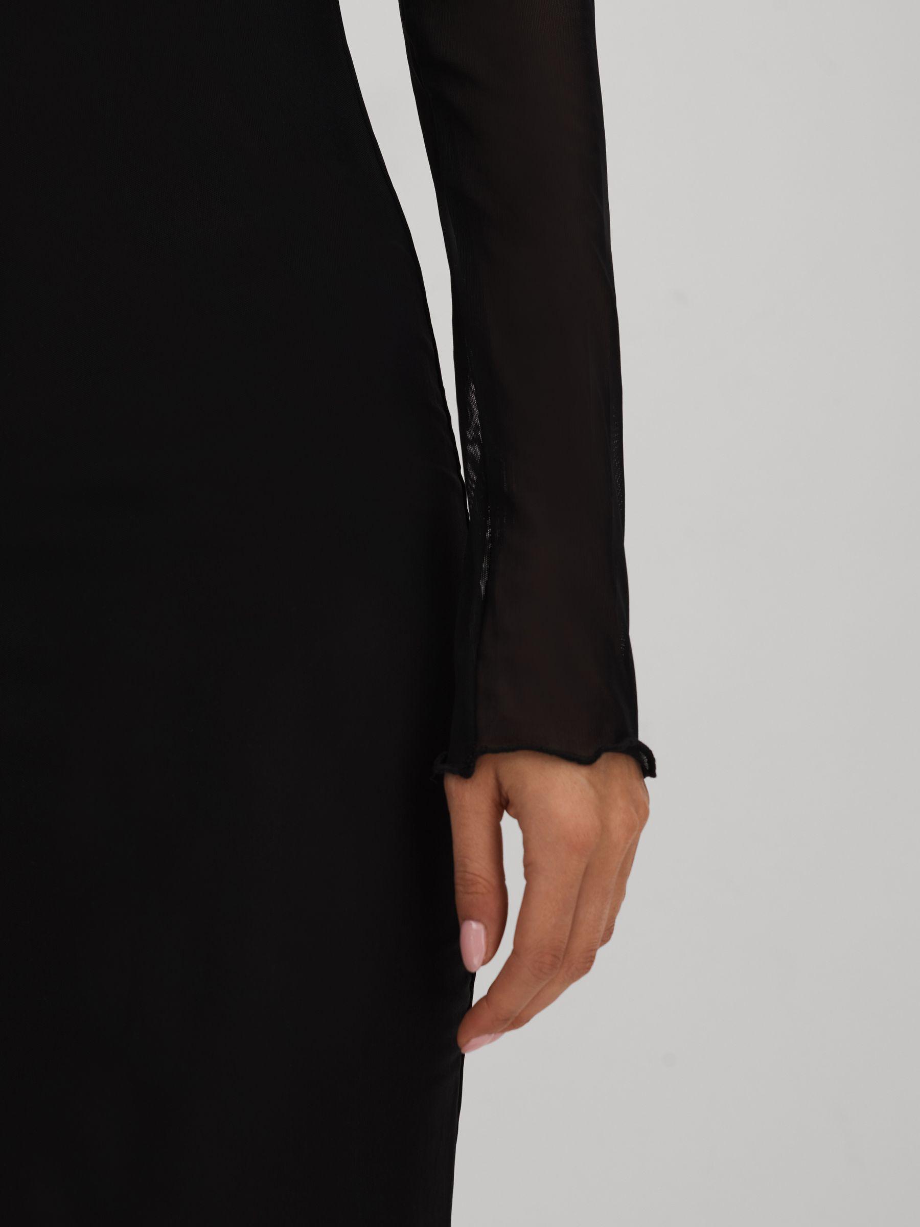 Good American Mesh Maxi Dress in Black Product Image