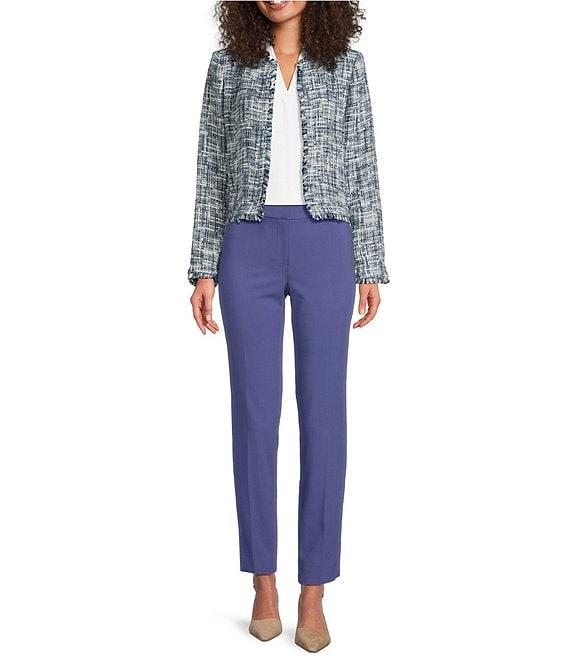 Calvin Klein Solid Lux Flat Front Slim Leg Pants Product Image