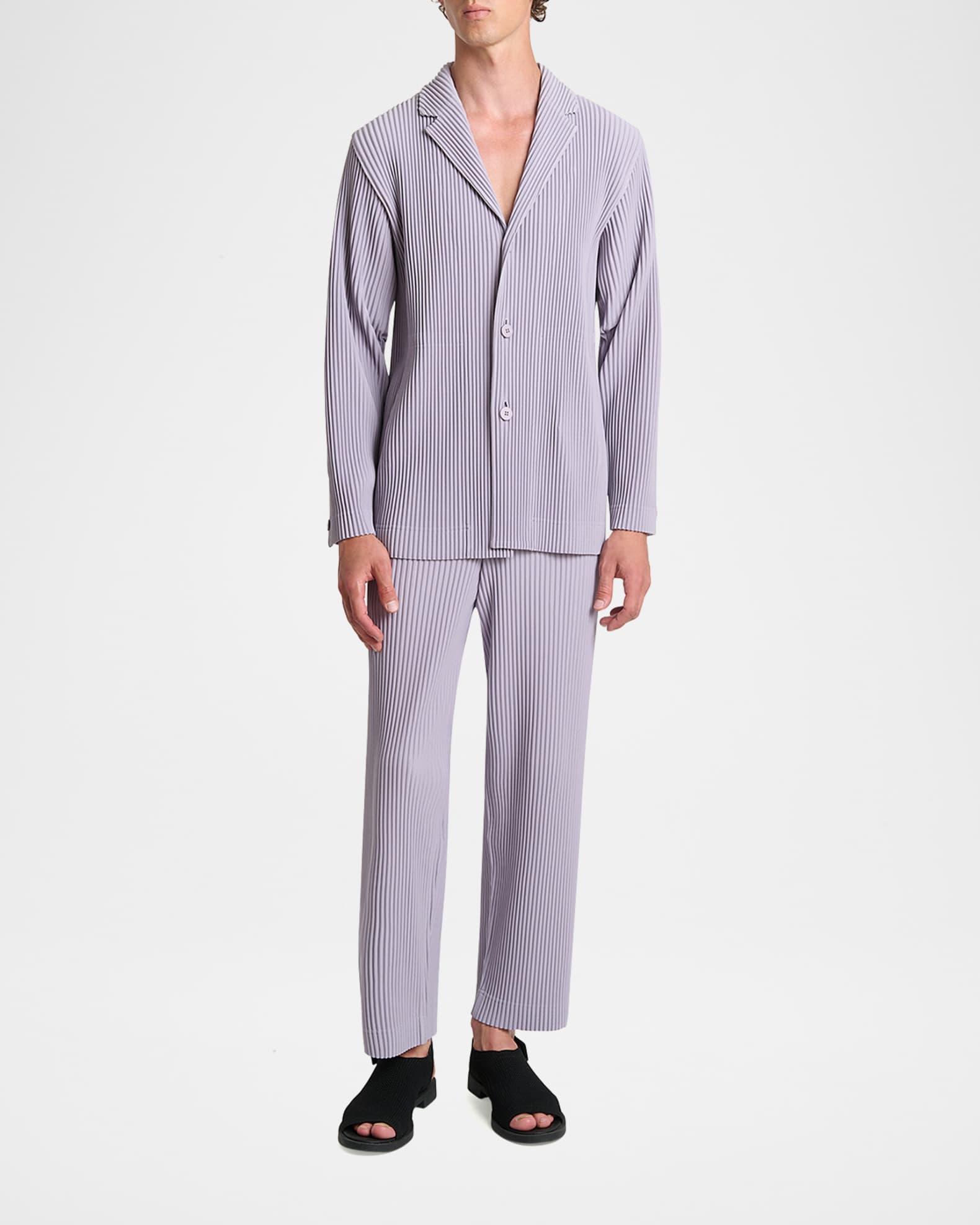 Men's Tailored Pleats Straight-Leg Pants Product Image