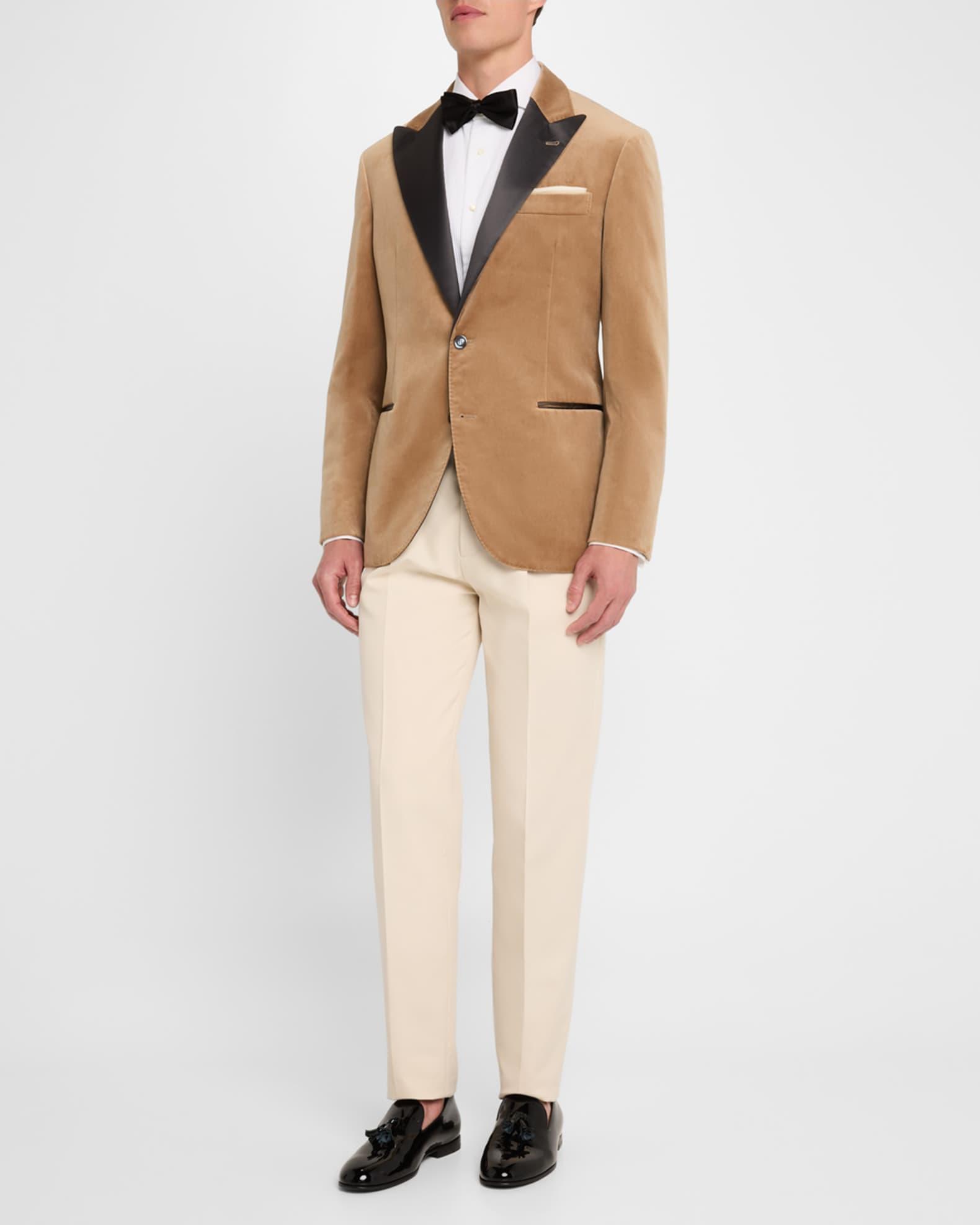 Men's Peak-Lapel Velvet Dinner Jacket Product Image