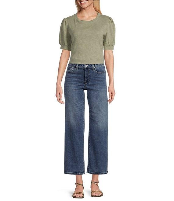 Tommy Bahama Indigo High Rise Wide Leg Cropped Jean Product Image