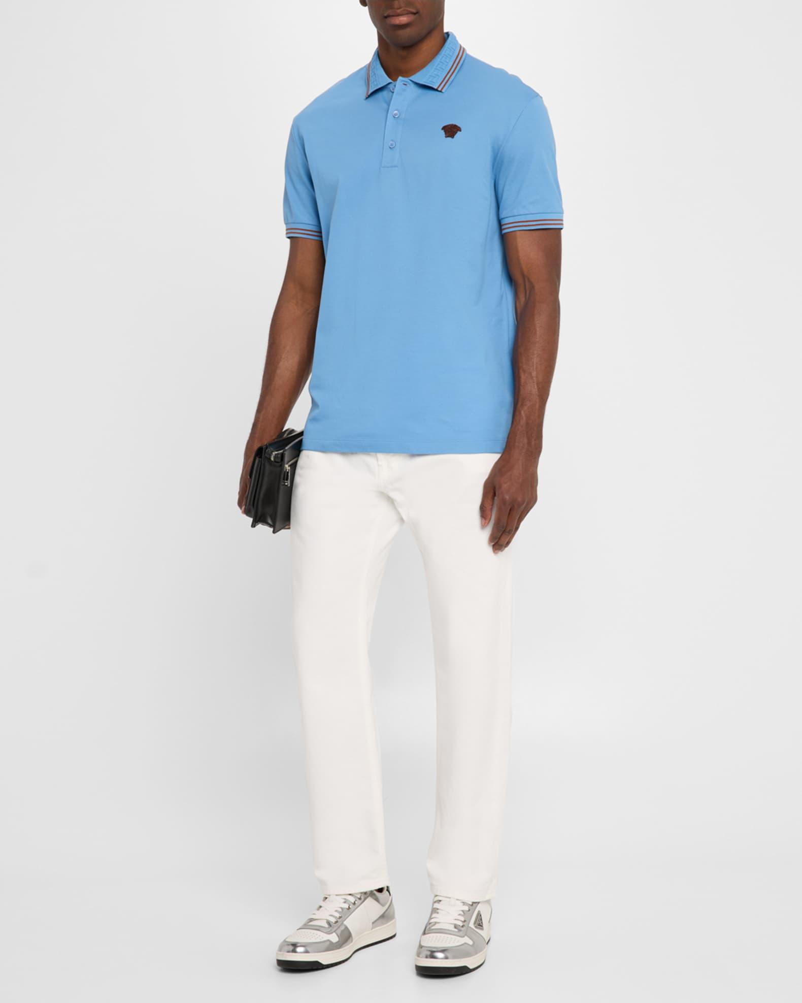 Men's Pop Medusa Tipped Polo Shirt Product Image