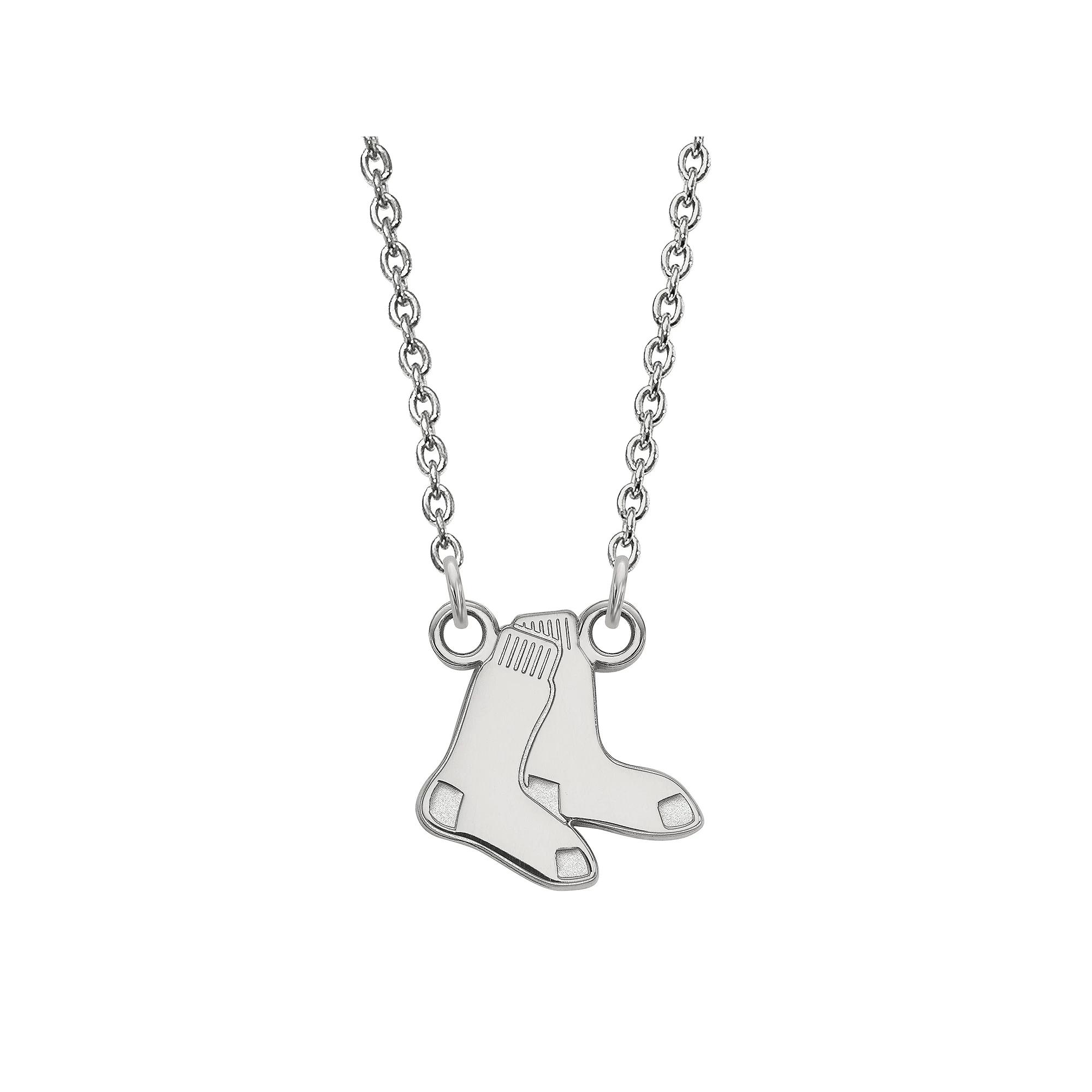 LogoArt Sterling Silver Boston Red Sox Small Pendant Necklace, Women's, Size: 13MM Product Image