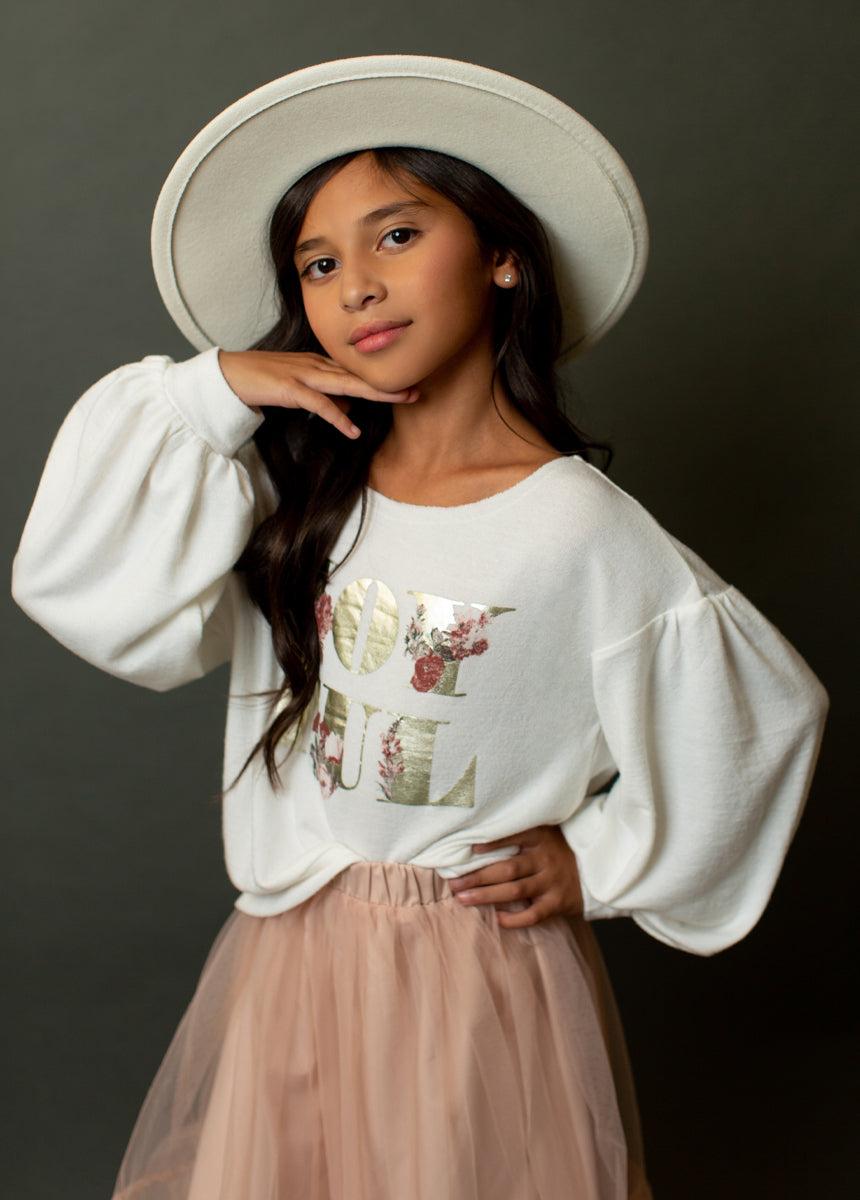 Juana Sweatshirt in Ivory Girls Product Image