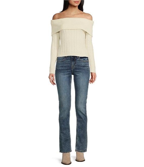 Vigoss Marley Mid Rise Skinny Fit Straight Leg Jeans Product Image