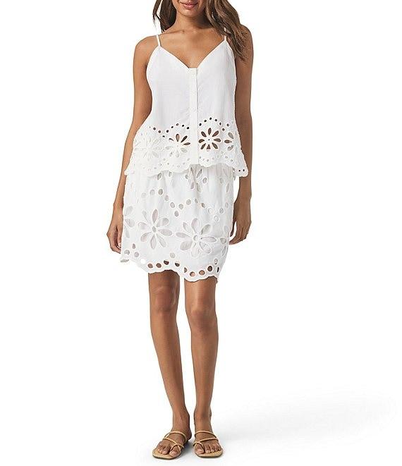 Splendid Emma Eyelet Knit V-Neck Babydoll Coordinating Tank Product Image