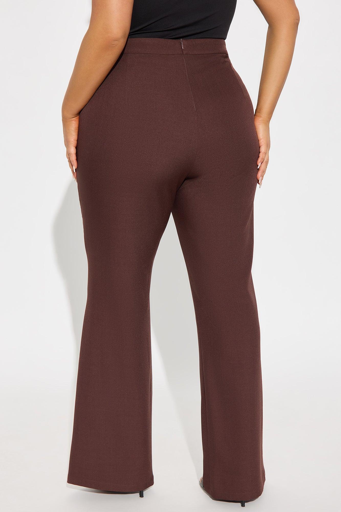 Abrina Twill Flare Pant - Chocolate Female Product Image