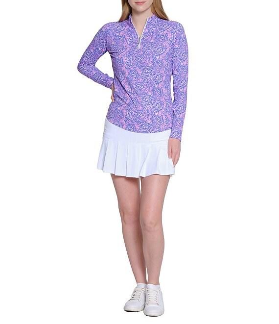 Sport Haley Tropical Multi Print Mock Neck Long Sleeve Shirt Product Image