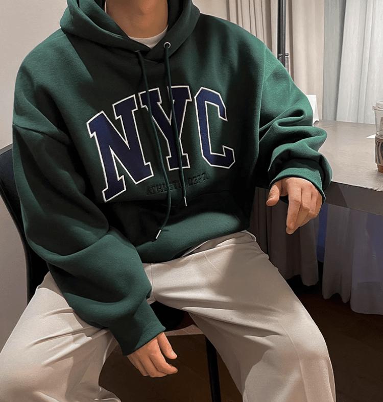 RT No. 10955 EMBROIDERED NYC PULLOVER HOODIE Product Image
